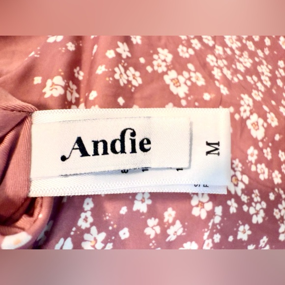 Andie The Snap Ditzy Floral Mauve One Piece Swimsuit - Medium - Picture 3 of 8